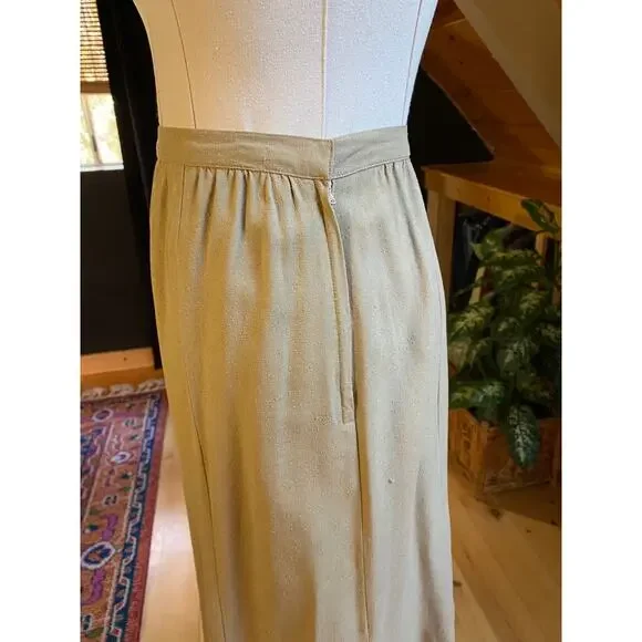 Raw Silk Skirt Midi - Picture 6 of 9